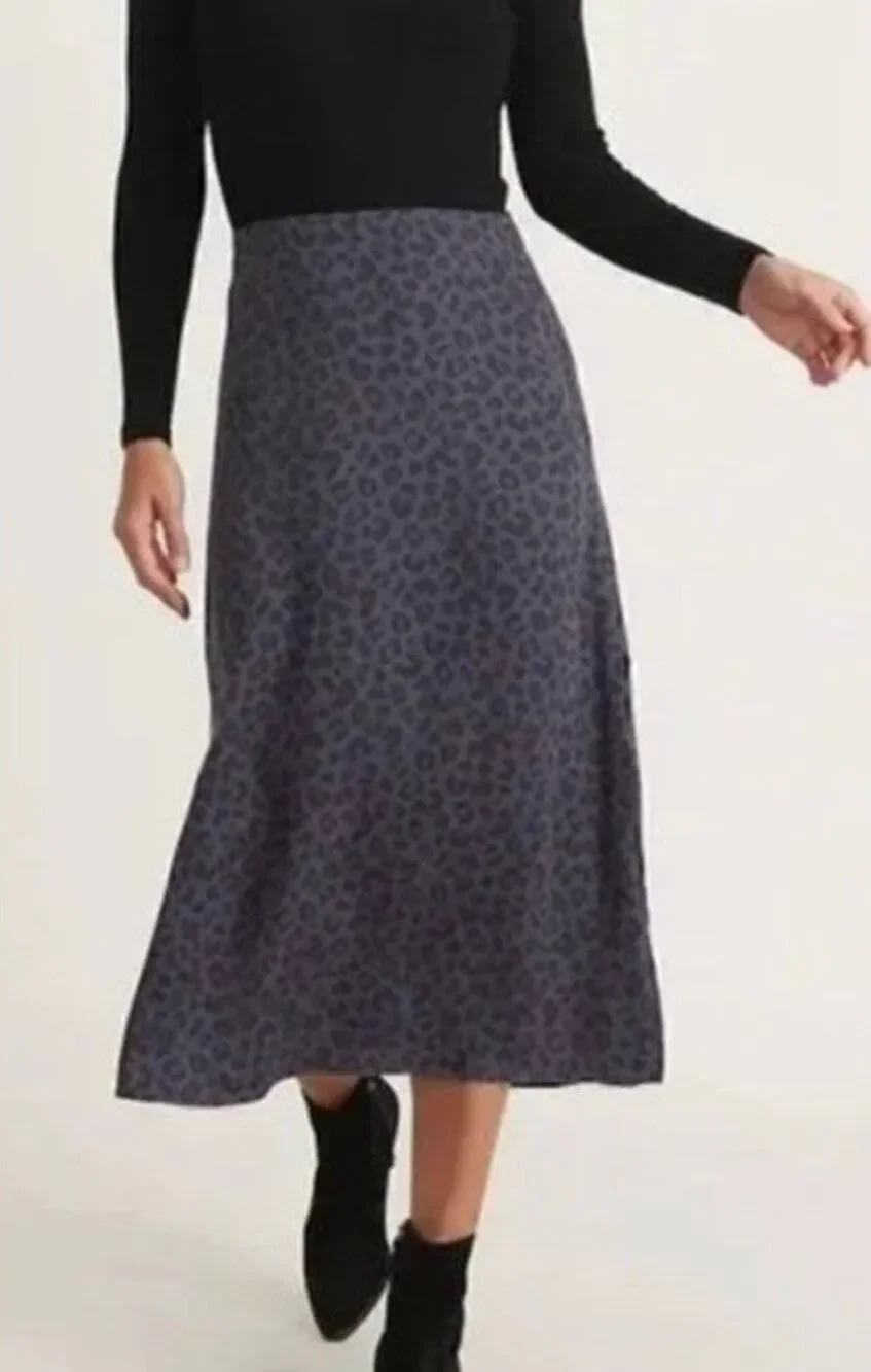 ✨Marine Layer Ryan Slip Slit Midi Cheetah Print Sz 4 Skirt✨